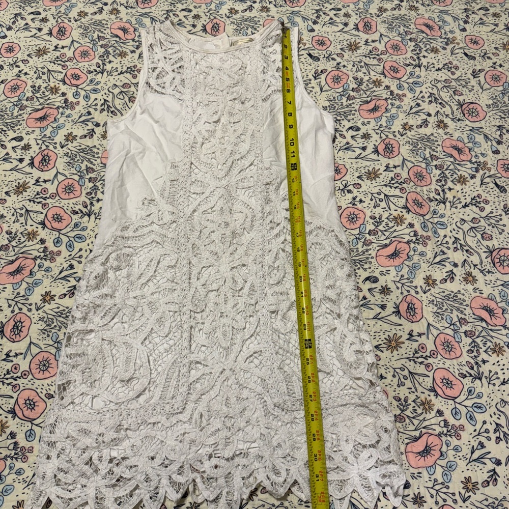 Moulinette Soeurs White Lace Mini Dress